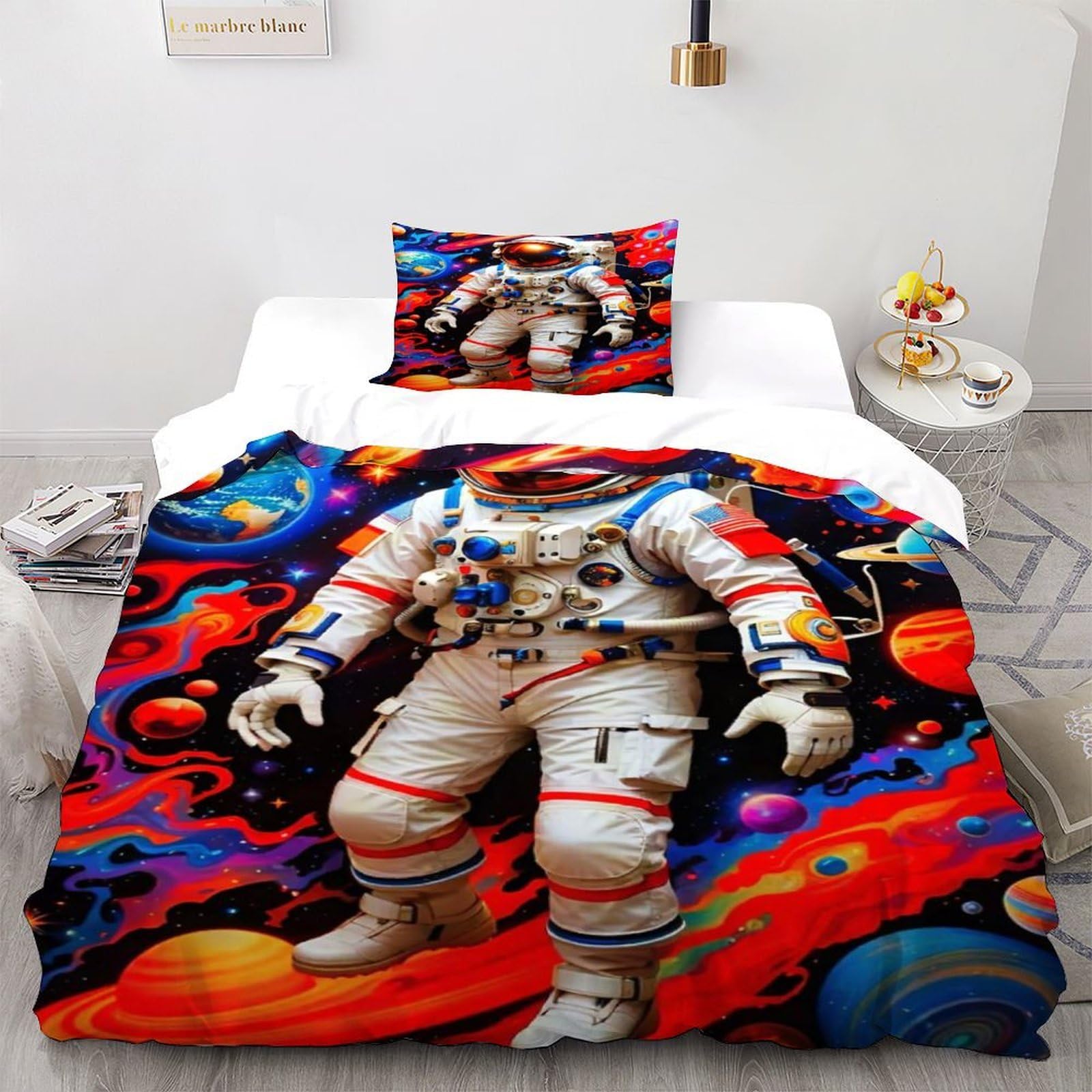 Housse de couette 135x200 fermeture éclair pour enfiler son linge de lit sans effort