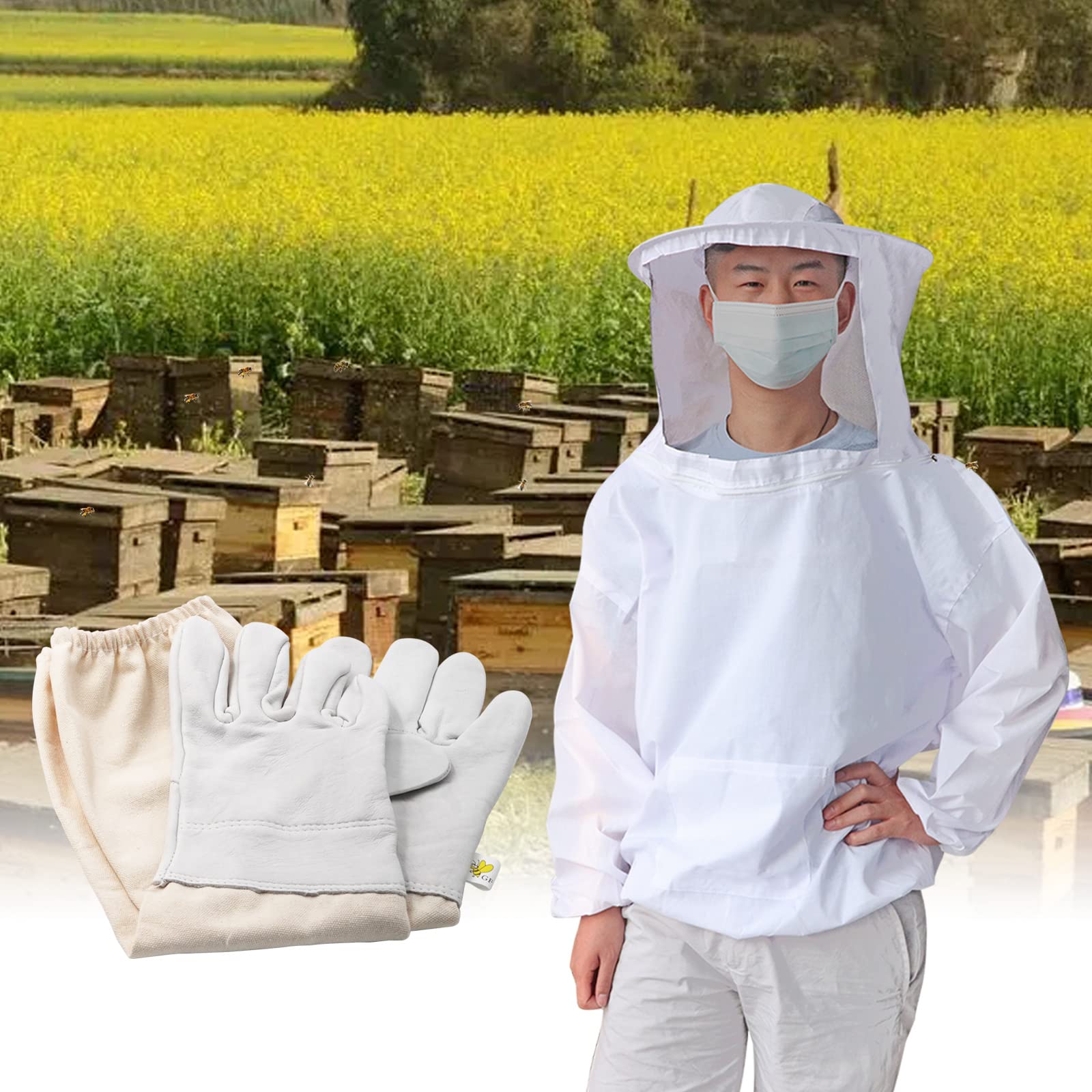 M.Z.A Kit de herramientas de apicultor de 12 piezas, juego de herramientas de colmena de abejas para ahumar abejas, kit de inicio de apicultura para apicultores profesionales y principiantes