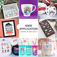 Vista 2 de Rollos de vinilo permanentes adhesivo para Cricut, rollo de vinilo blanco de 12.0 in x 35 ft para Cricut. Siluetas, letreros, álbumes de recortes