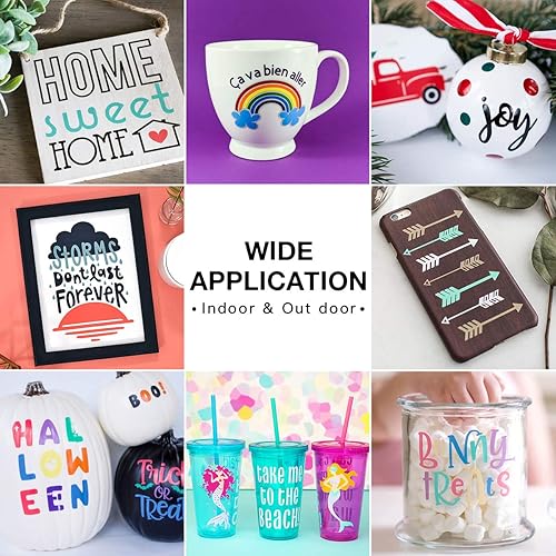 Miniatura 57 de Vinilo para Cricut – Juego de hojas de vinilo adhesivas permanentes – Hojas de vinilo de 12 x 12 pulgadas / 30.48 x 30.48 cm. y hojas de cinta de 12