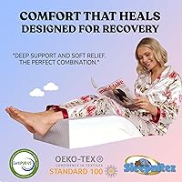 Vista 2 de Bed Wedge Leg Elevation Pillows for After Surgery, Swelling Blood Circulation, 8" Memory Foam Leg Elevating Pillow for Both Legs, Back Hip Foot