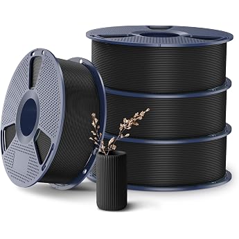 SUNLU 4 kg High Speed PLA+2.0 Filament 1.75 mm Black PLA Plus 2.0 Filament