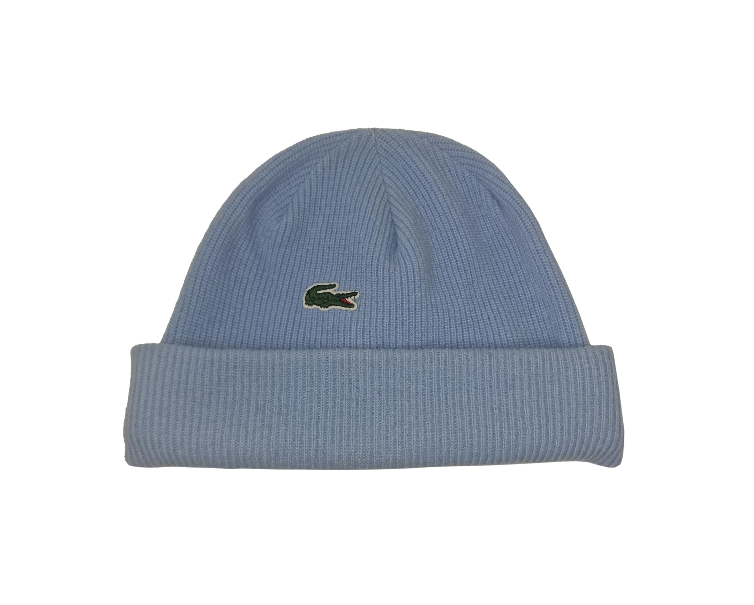 Lacoste Unisex Blue Rb0003 Wool Beanie Hat In One Size