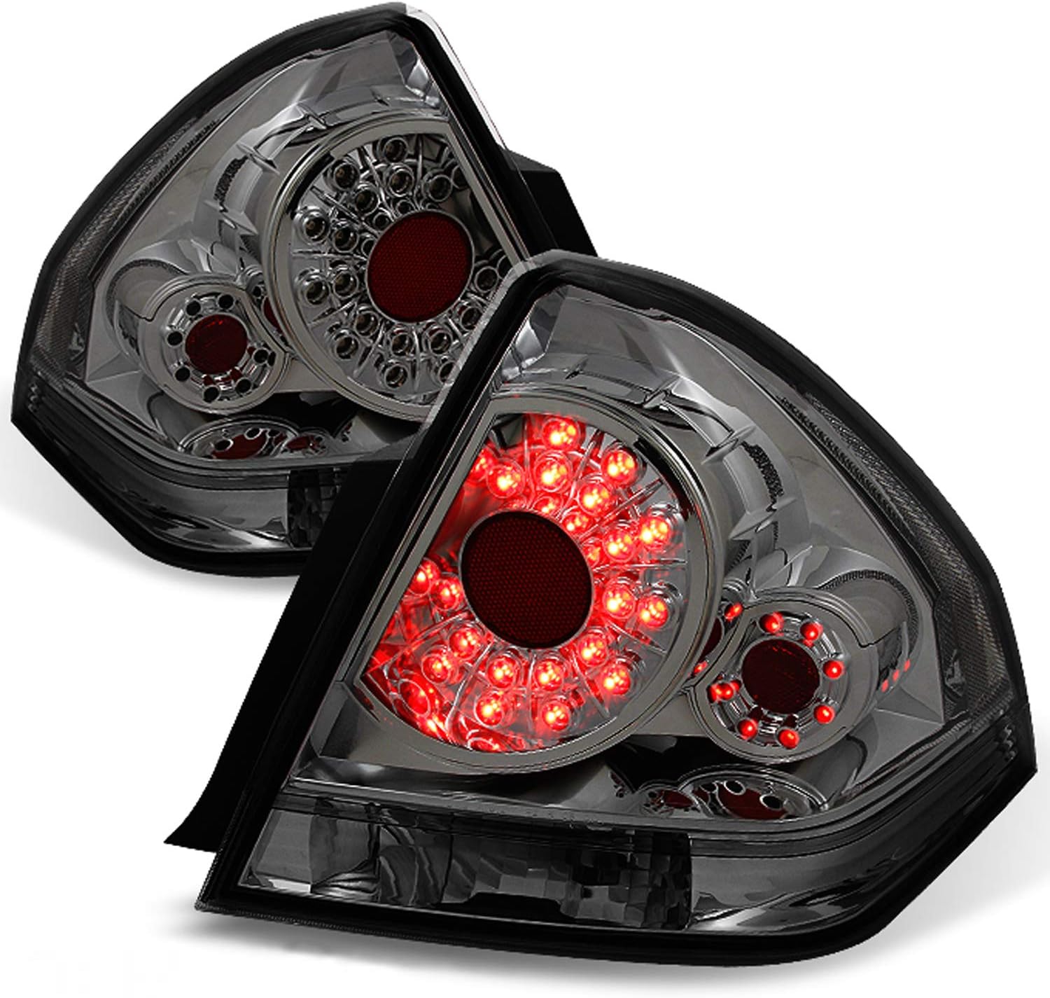 AKKON - For Chevy Impala Sedan Black Smoked LED Rear Tail Lights Brake Lamps Replacement Left + Right Pair Set