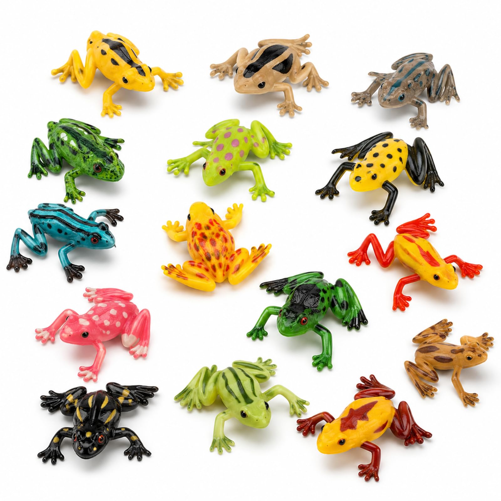 12 PCS Frog Gifts, Educational Animal Figures Set, Realistic Frog Models for Pond Decorations, Science Projects, Room Decor, Birthday Party Supplies, Craft Activities and Classroom Learning