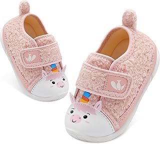 JIASUQI Baby Slippers Warm Soft Baby Boots Adjustable Infant