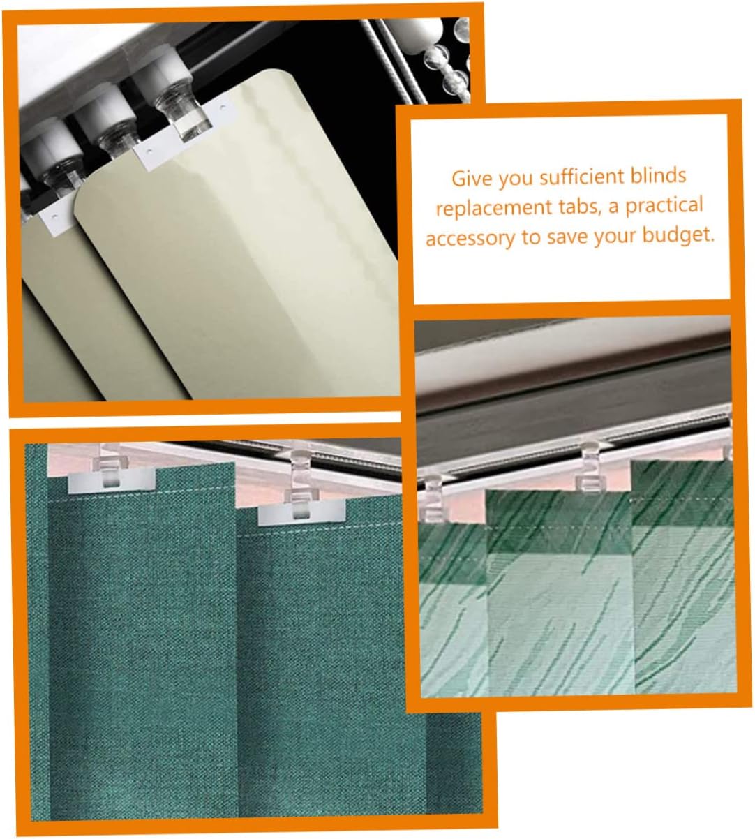 12pcs Vertical Blind Repair Tabs for Window Shades Easy Installation Vane Savers for Vertical Blinds Clips to Fix Broken Slats Window Accessories