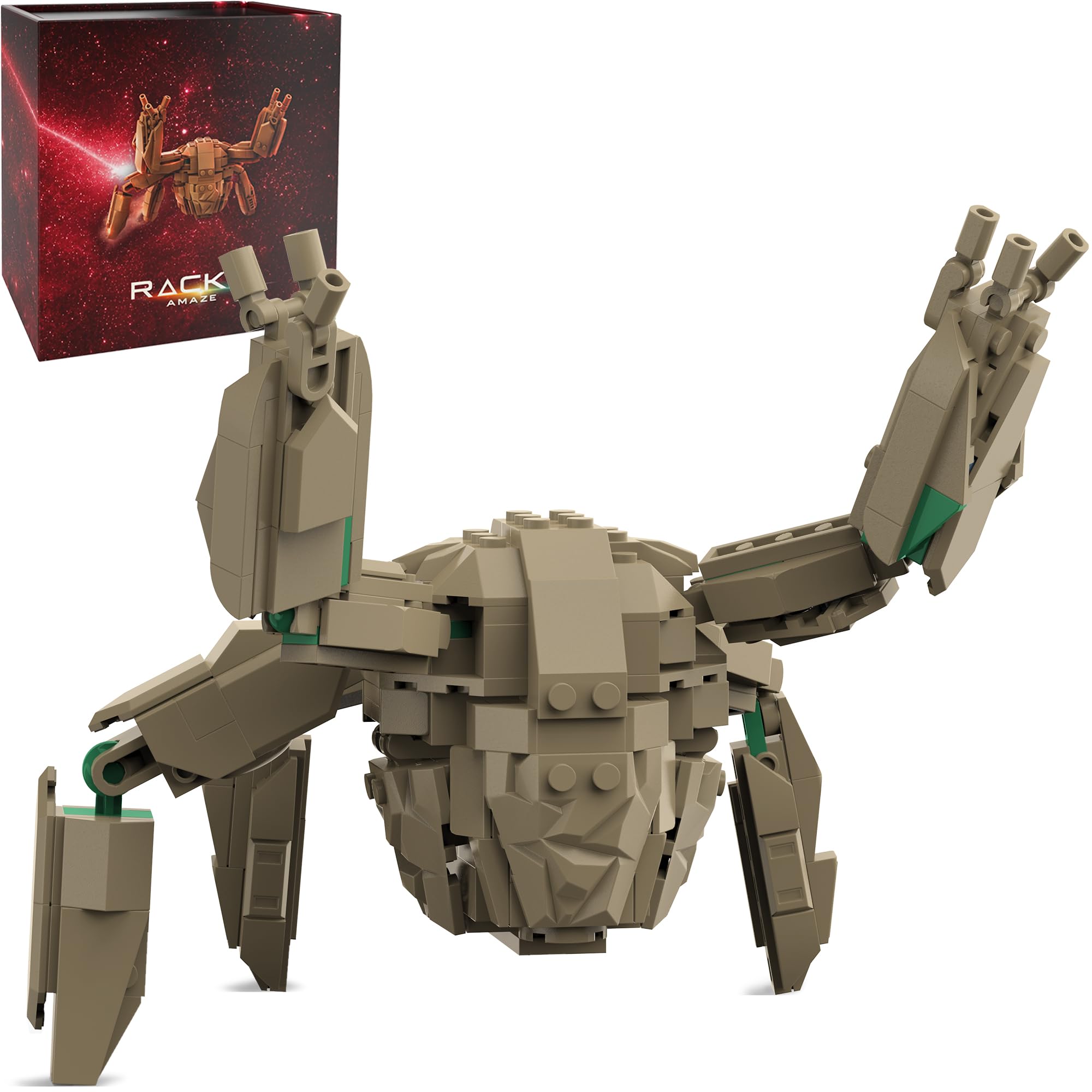 AMAZE Rocky Collectible Building Set, Sci-Fi Alien Figurine Toy, 335 Pieces