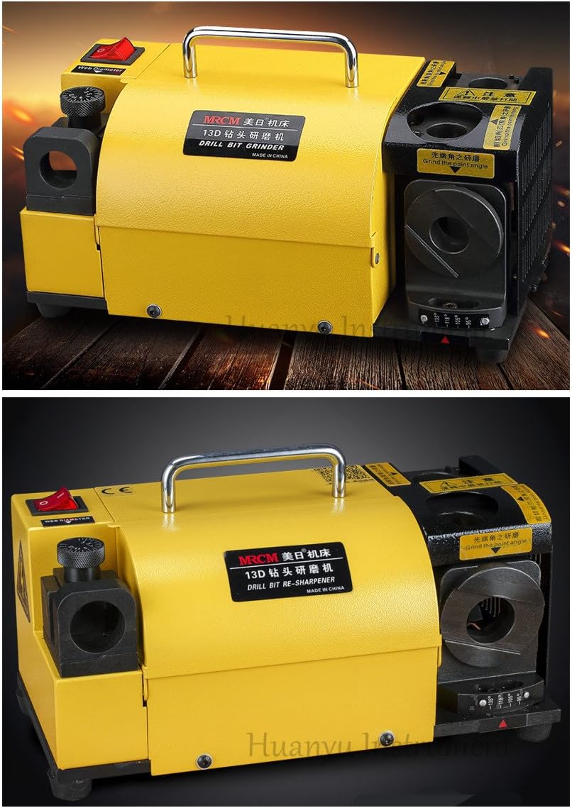Huanyu MR-13D Drill Bit Grinder Portable Drill Bit Sharpener Re-sharpener Angle Grinding Machine, Grinding Range: ф3-ф13 (110V, CBN (for HSS))
