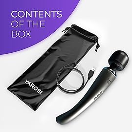 Yarosi Cordless Curve Therapeutic Device - 8 Powerful Speeds and 20 Patterns - for Deep Muscle Aches and Sports Tissue Recovery - Rechargeable - Travel Friendly - Silver