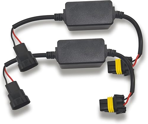 2 unidades de faro LED Canbus sin errores antiparpadeo resistor decodificador, decodificador LED, 9004HB1 bombilla de faro delantero para faros LED