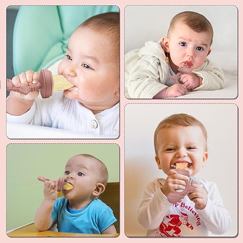 Miniatura 6 de Moldes para paletas de leche materna para bebés y chupete de alimentador de frutas para bebés, bandeja de silicona para congelador de alimentos para