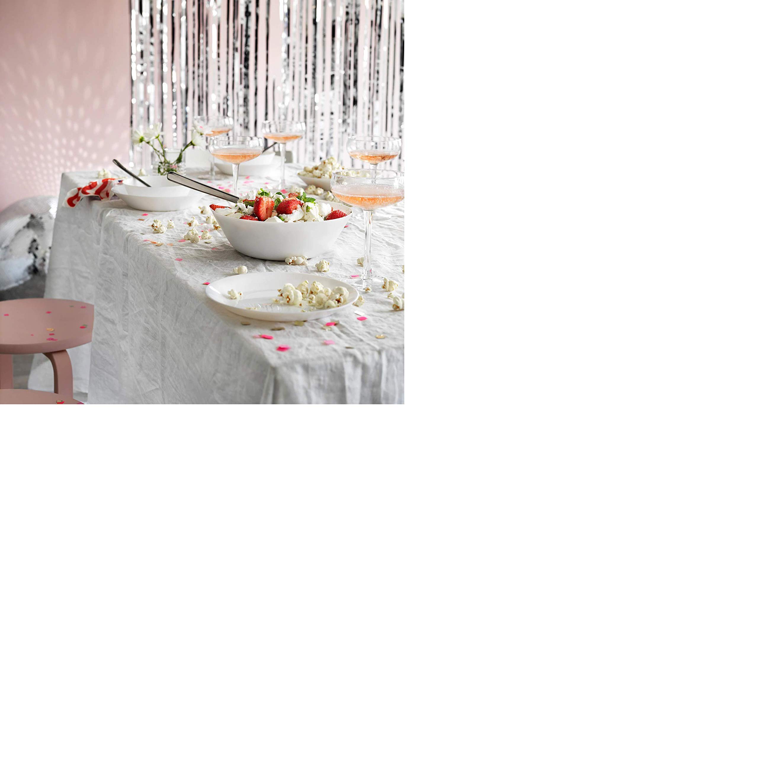 IKEA Plato de vajilla de vidrio opalino templado, 6 piezas, color blanco (plato profundo, blanco20 cm)
