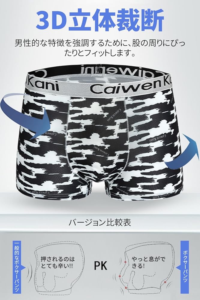Amazon | [XCHMYi] ボクサーパンツ メンズ 下着 4枚セット 前