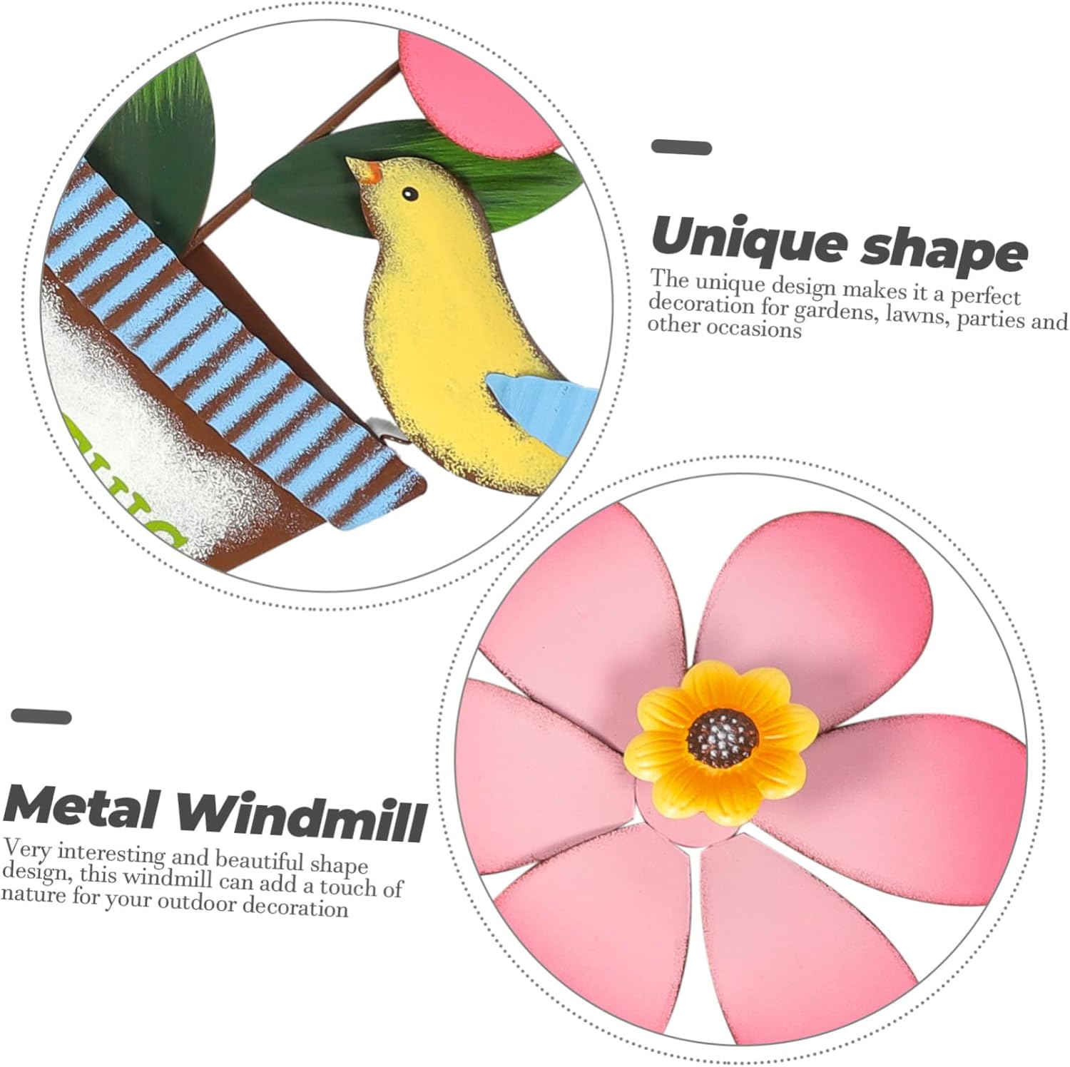 SUPVOX Lawn Decorative Windmill Simple Structure Easy to Use Outdoor Garden Decor for Home and Yard