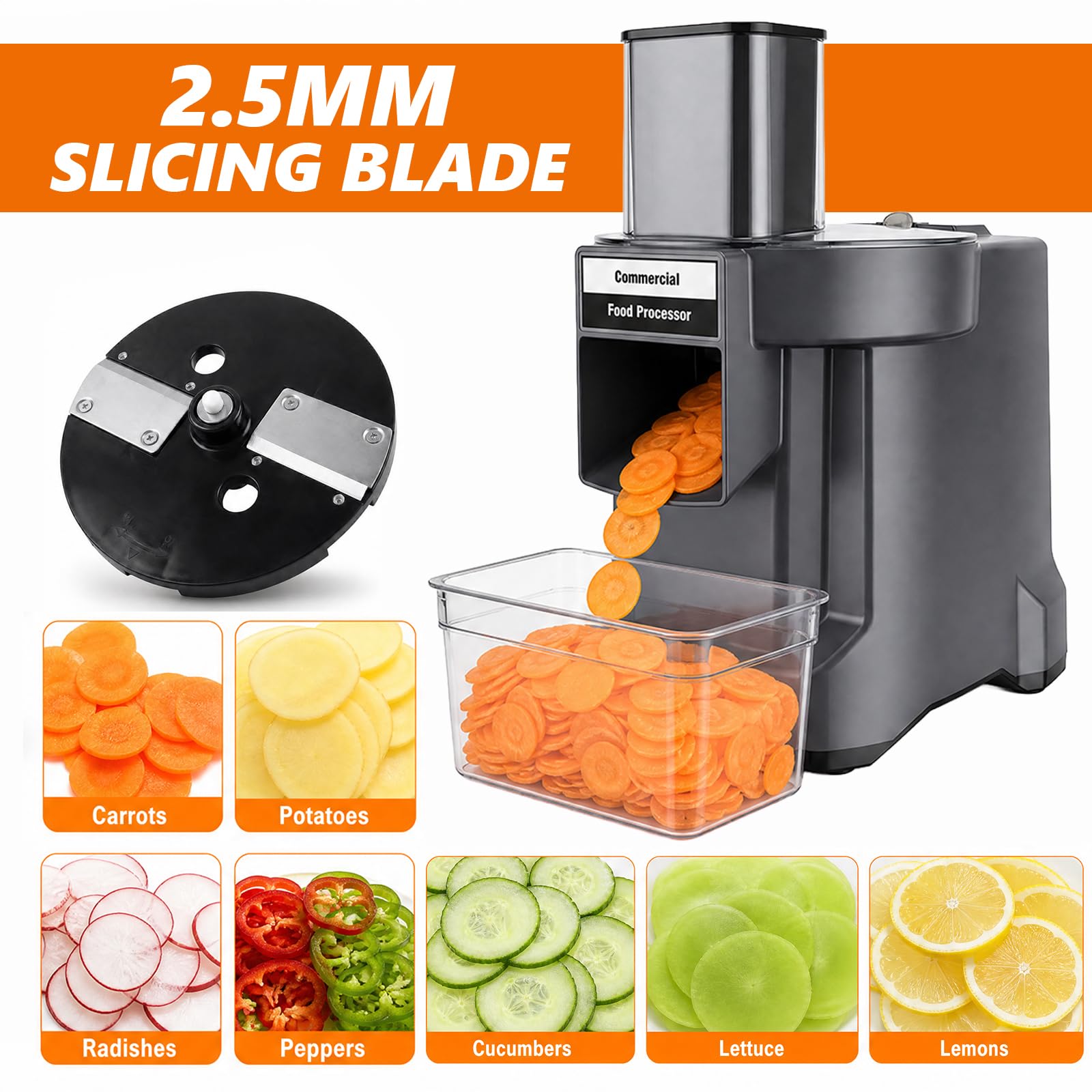 Tagliaverdure e affettaverdure elettrico Tagliaverdure a Cubetti Elettrico Cubettatrice per Verdure Frutta Professionale,affetta verdure elettrico a 2 Lame in Acciaio Inox Frutta e verdura da tagliare