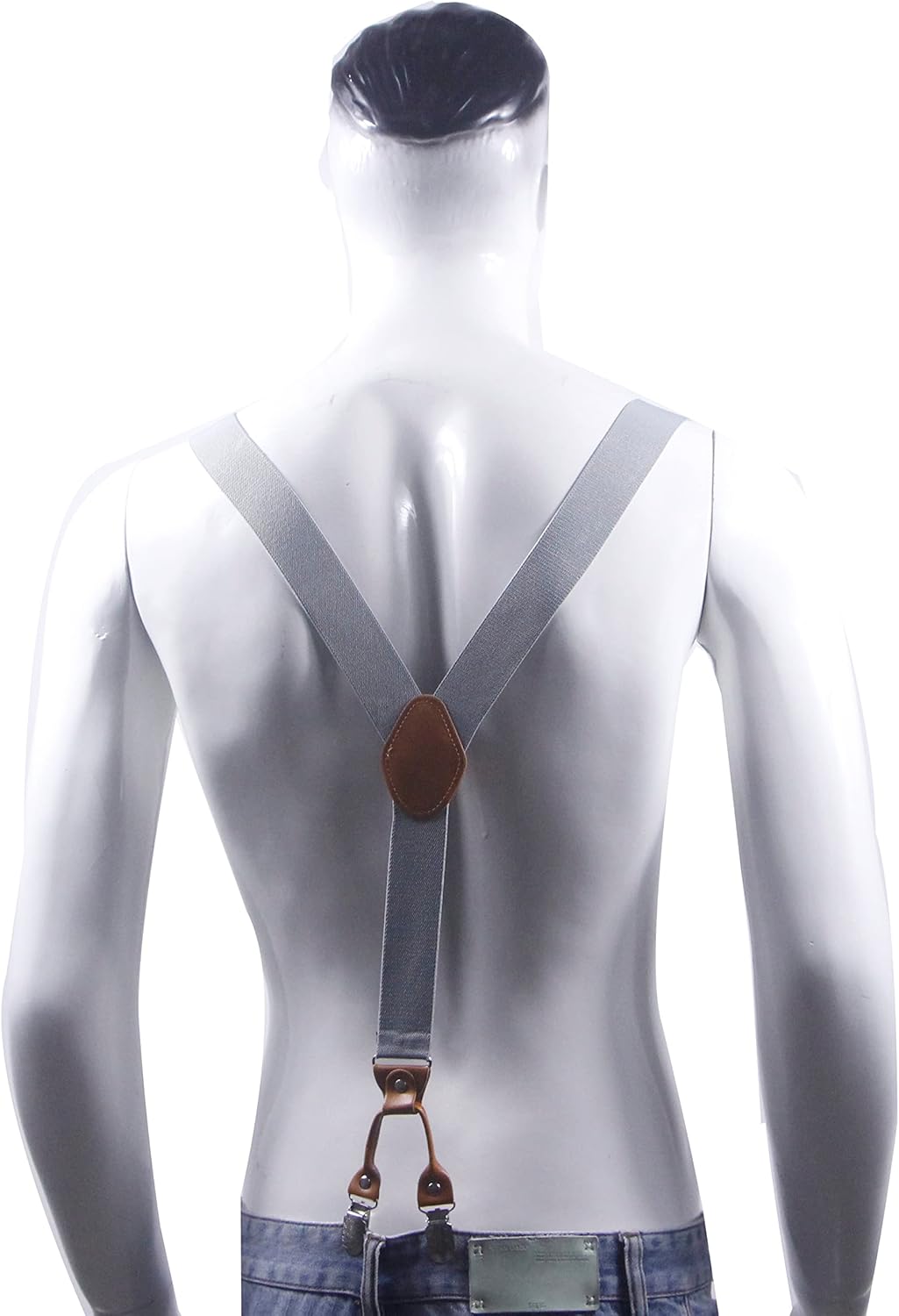 Cedriany Men’s Suspender 6 Clips Y-Shaped Heavy Duty With 1.4 Inch Suspenders Elastic Straps - Image 3