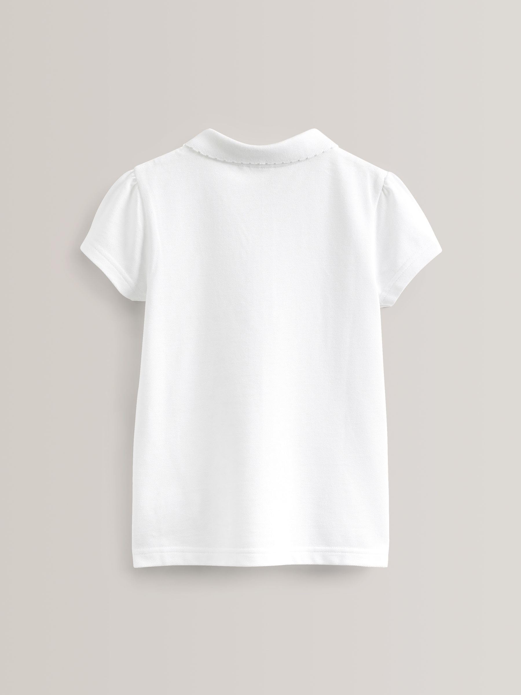 NEXT Niñas Pack de 5 Polos de Manga Corta de Corte estándar 100% algodón