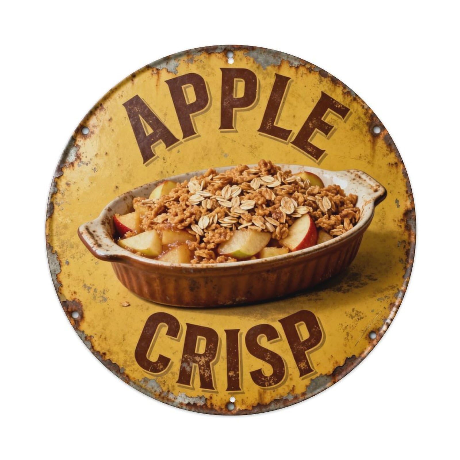 Apple Crisp Metal Tin Sign Plaque