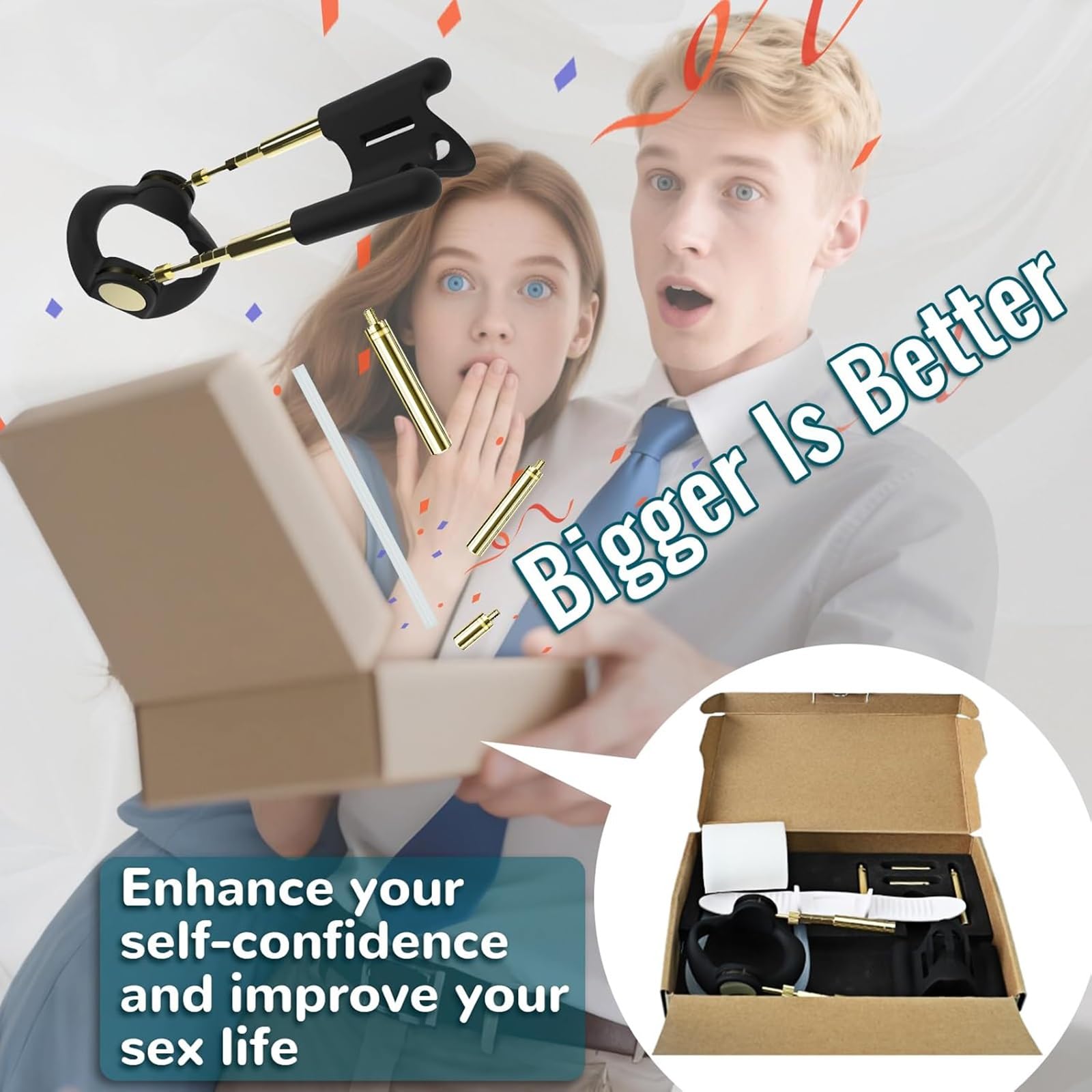Kit de bomba de pene extensor, dispositivo estiramiento ajustable for alargamiento pene, juguetes sexuales portátiles for hombres, dispositivo tracción agrandamiento, juguetes y juegos sexuales