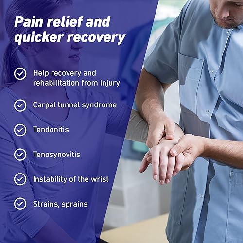 Miniatura 5 de Neo-G Muñequera estabilizada para túnel carpiano, muñequera para tendinitis, para artritis, tendinitis, dolor en las articulaciones, esguinces,