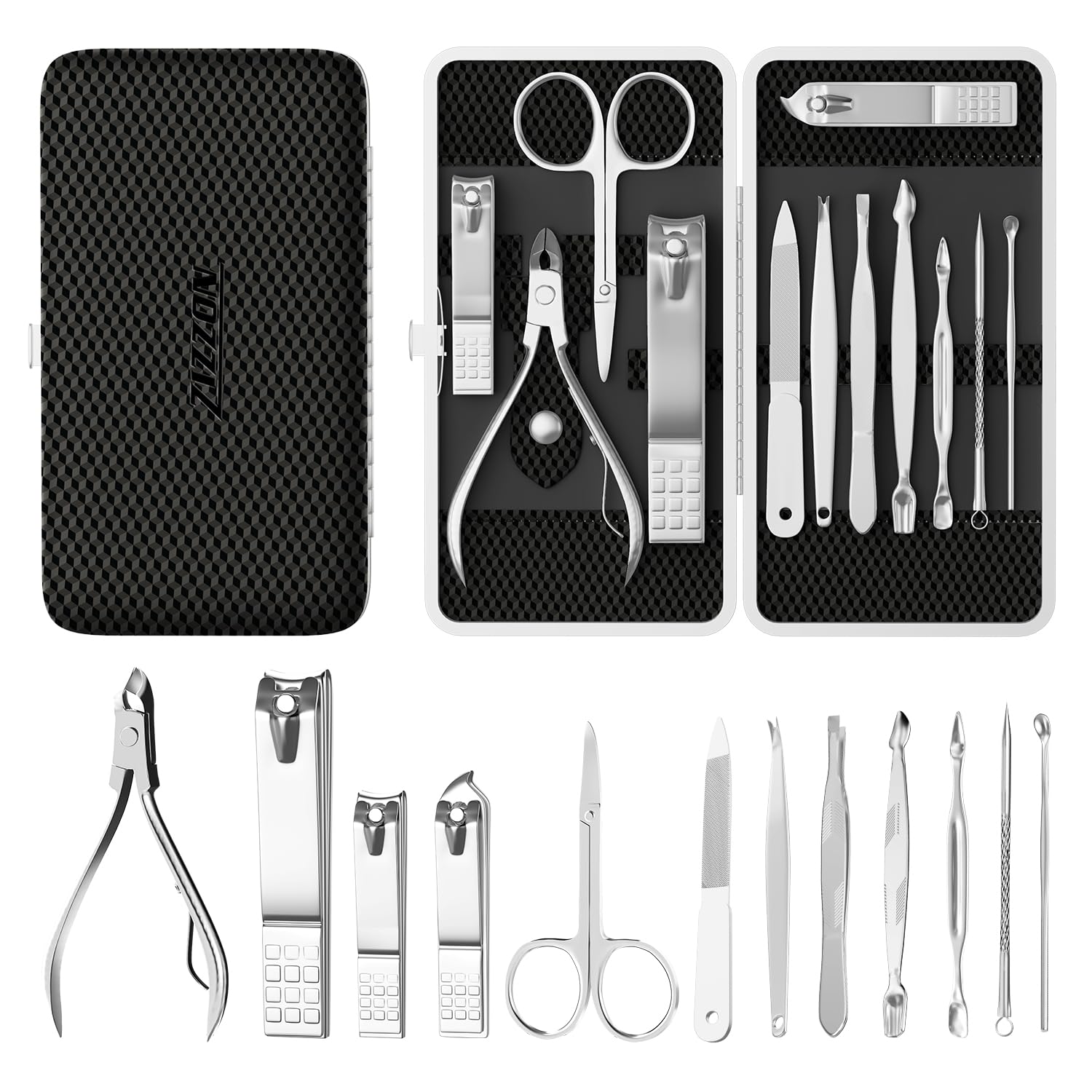 Amazon.com : ZIZZON Manicure, Pedicure Kit, Nail Clippers Set of