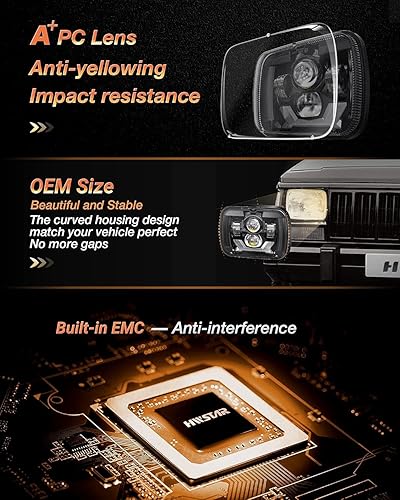 Miniatura 9 de HWSTAR Nuevos faros LED de 180W 1000% de brillo H6054 5x7 7x6, compatibles con Jeep Cherokee XJ Wrangler YJ, Emark DOT, antirreflejos, señal