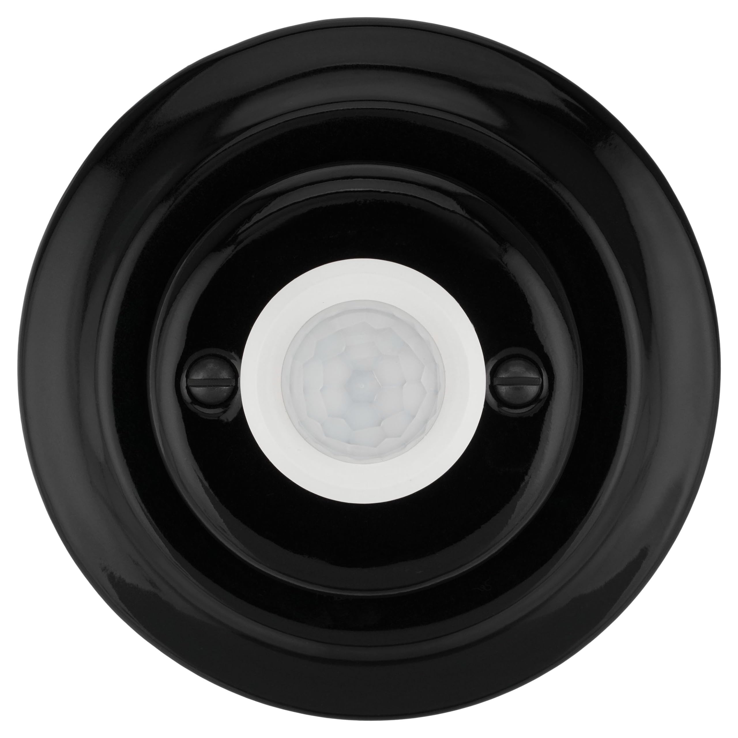 Unterputz Porzellan Retro LED Bewegungsmelder, All-in-One, Serie PR1 schwarz