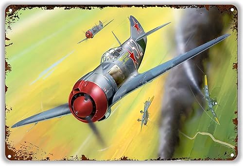 Letreros de metal vintage para decoración de avión, póster militar de la Segunda Guerra Mundial, placa de lata retro para el hogar, jardín, bares,