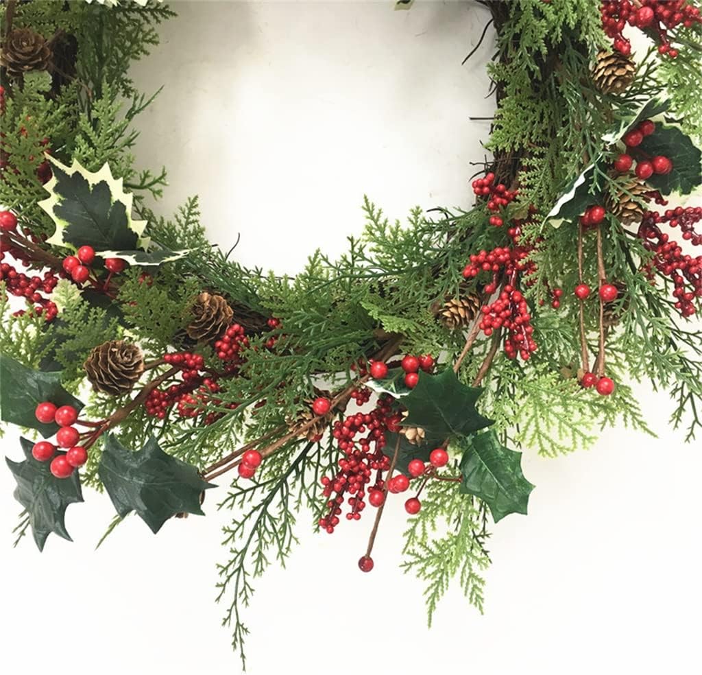 Simulation Door Decoration Christmas Wreath red Fruit Pine Cone Wreath Simulation Wreath