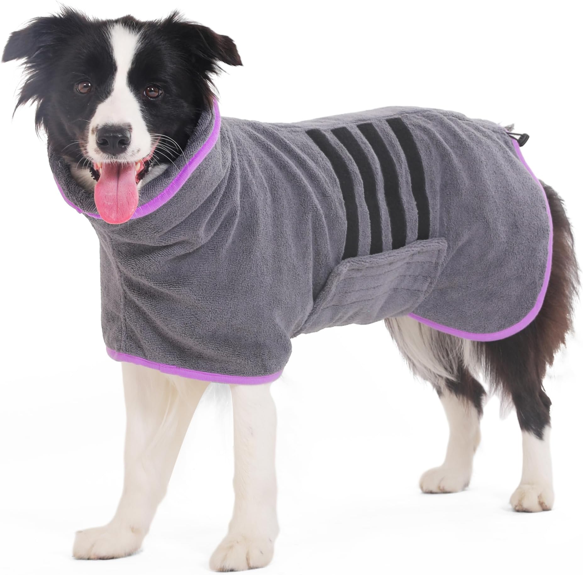 COITEK Dog Bathrobe Towel with Double Pocket, Wearable Dog