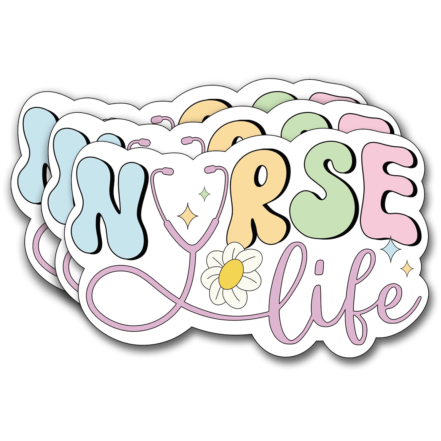 Autocollants décoratifs vie infirmière sticker scrapbooking et papeterie médicale