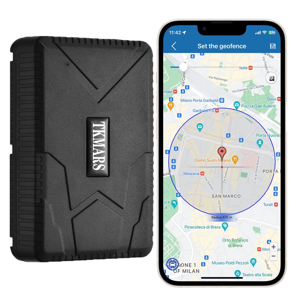 Traceur GPS Voiture,GPS Camping Car,Convient aux Voitures et Motos,Positionnement en Temps Réel,Enregistrement de L'historique avec Alarme de Vibration et de Vitesse de Chute,TK915 10 000 mAh