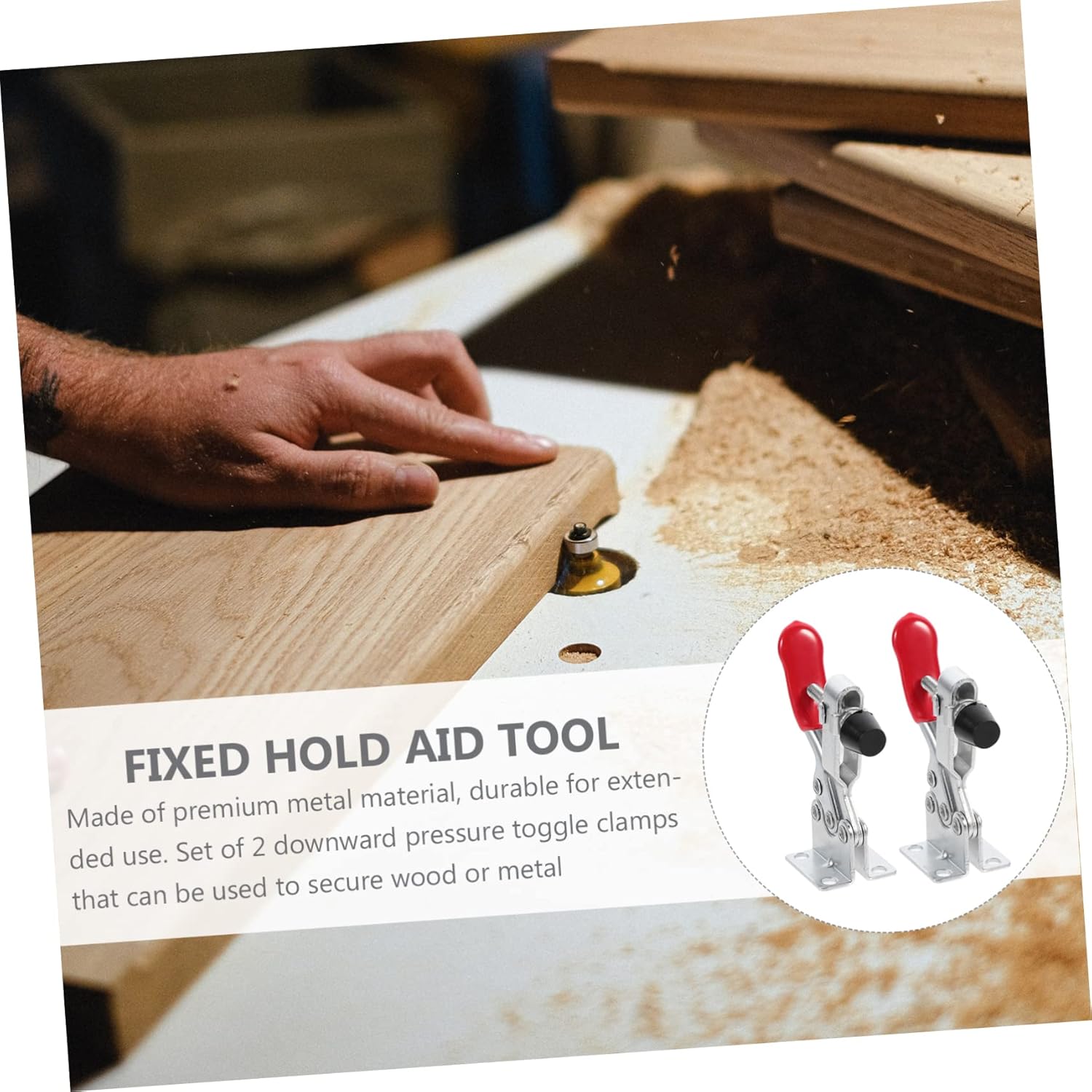 10pcs Plated Toggle Clamp for Woodworking Welding and Machinery Assembly High Strength and Clamping Force