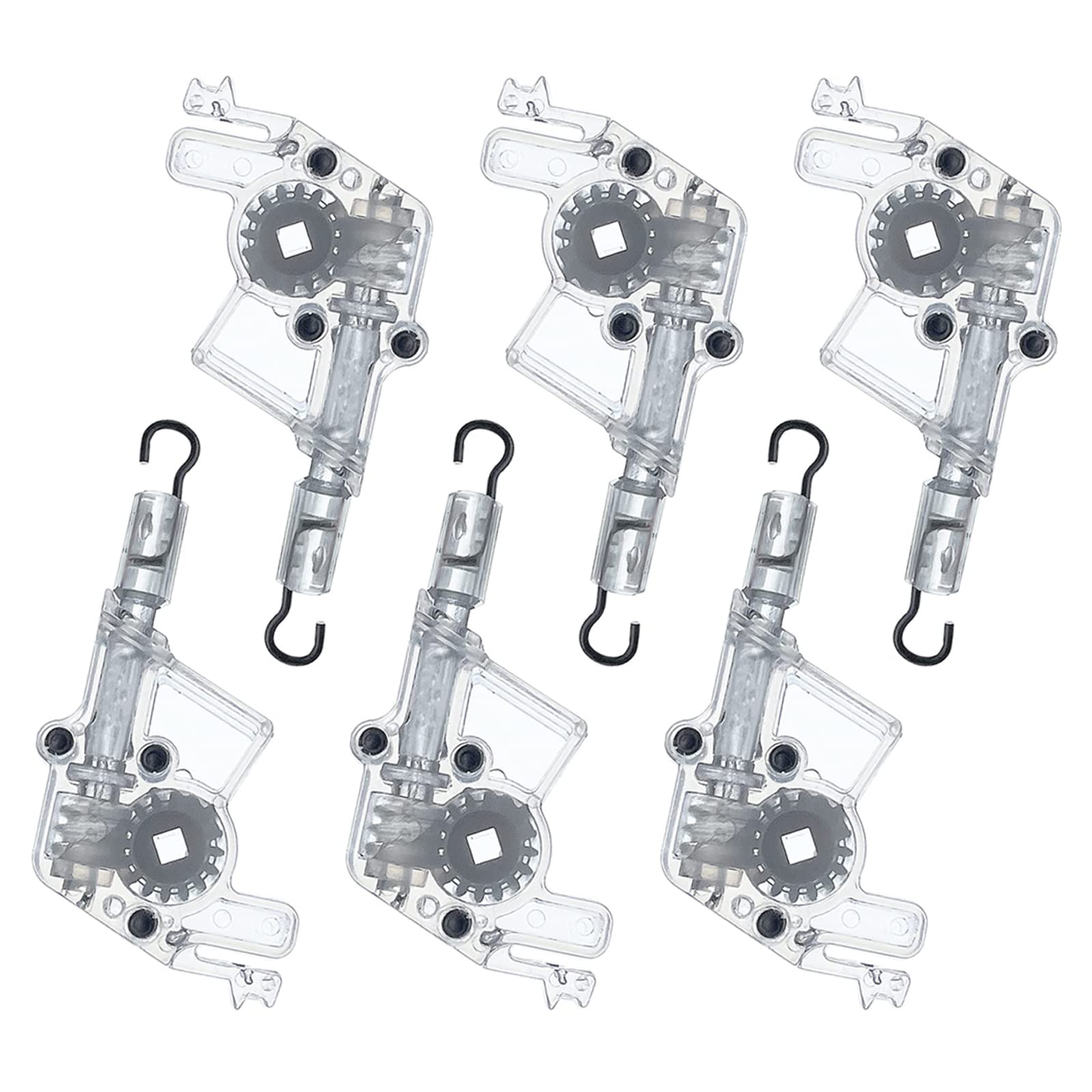 6pcs Wand Tilter for 2" Low Profile Horizontal Blinds Tilt Mechanism Hook Connection with Hexagon Shaped Gear Low Rail Blinds Accessory for Low Rail Horizontal Wood and Faux Wood Blinds