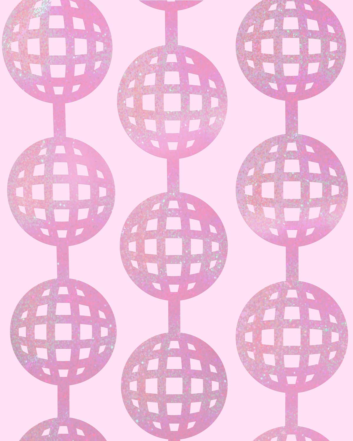xo, Fetti Pink Disco Ball Foil Curtain - Set of 2 | Disco Cowgirl Bachelorette Party Decorations, Pink Pony Club Backdrop, 21st Birthday Photo Booth, Y2k - Image 4