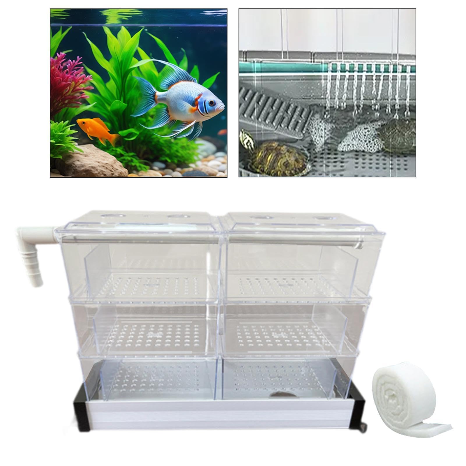 predolo Aquarium Aufhängbarer Kasten mit Mehrlagiger Reinigung Leise Arbeitendes Filtrationssystem aus PP für Fischbecken für Schildkröten- Und, 6 Kisten