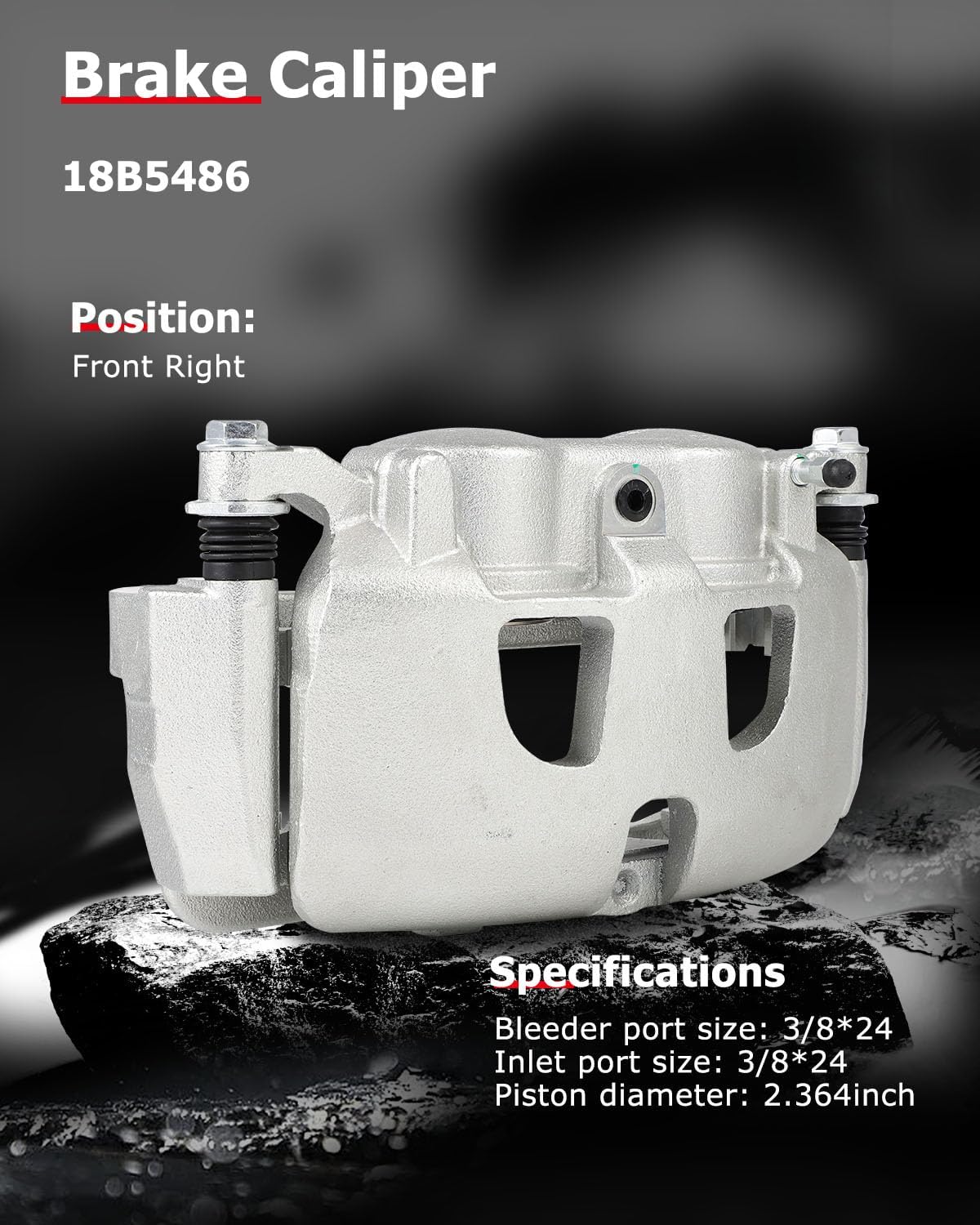 cciyu Front Right Brake Caliper Assembly w/Bracket 18B5486 2013-2022 For Ford For F-250 Super Duty,2013-2019 2021-2022 For Ford For F-350 Super Duty,2013-2015 For Ford For F-450 Super Duty