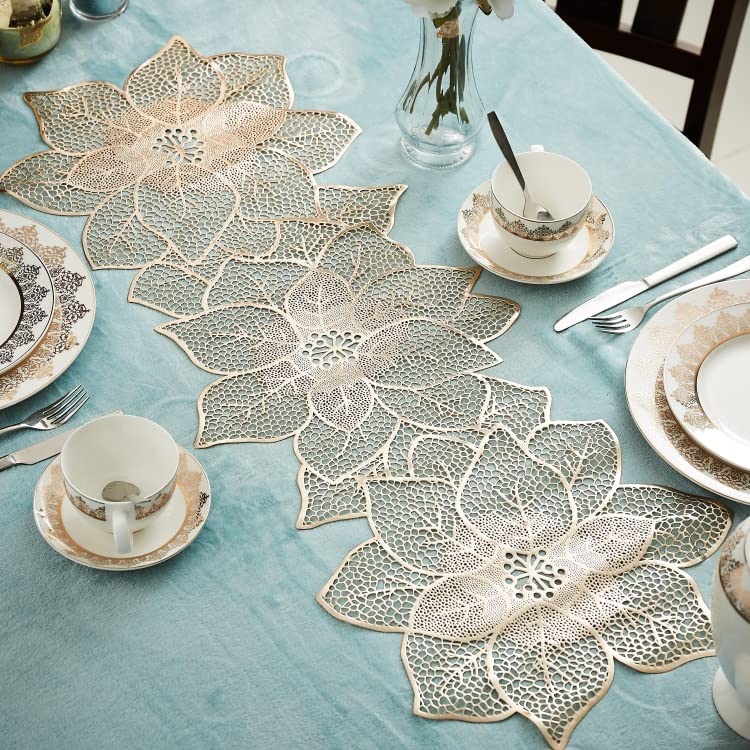 SHAMWA PVC Table runner Table decor Linen Dresser Scarf Dining table runner Outdoor decoration for party ,weddings holiday