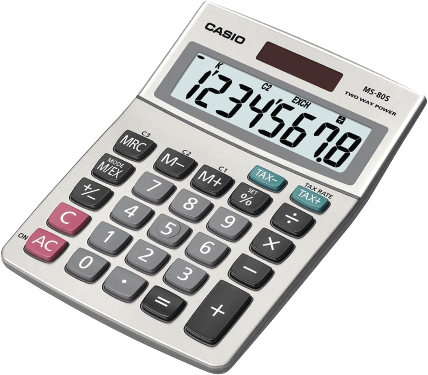 Casio MS-80S Standard Function Desktop Calculator Pack of 3