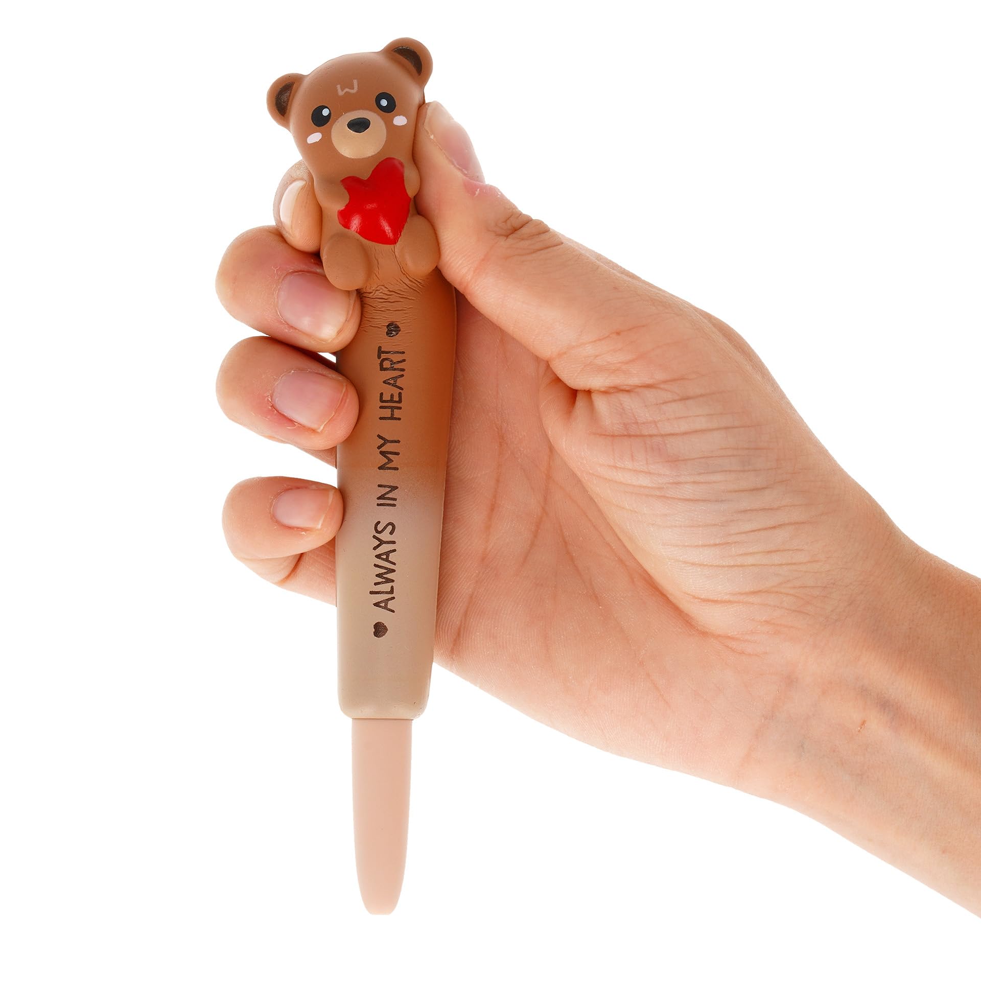 Legami - Penna Gel Antistress Squeezies, Tema Teddy Bear, Cancelleria, Per Scrivere Rilassarsi Concentrarsi, Super Morbida, Inchiostro Nero, Diametro Punta 0.5 mm
