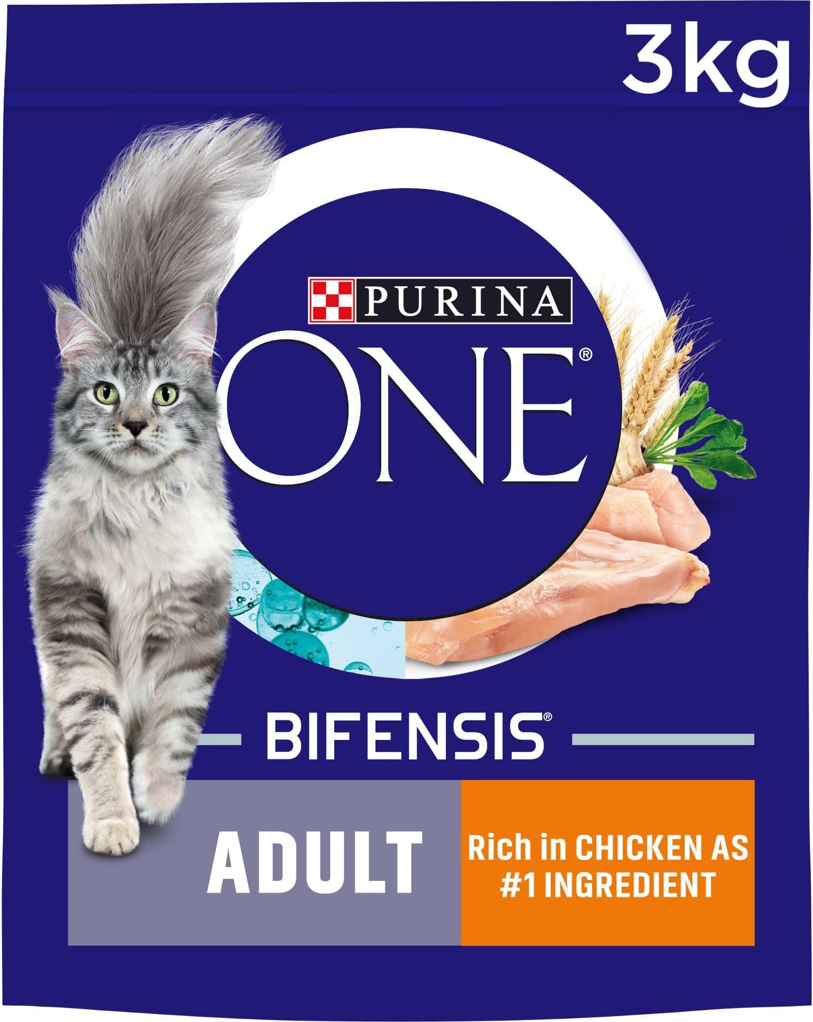 PURINA ONE Chicken Dry Cat Food 3kg (Pack of 4)