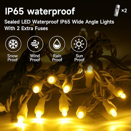 Miniatura 2 de Luces LED de Navidad de 17 pies, 50 unidades, con certificación UL, gran angular, para interiores y exteriores, para decoración de árbol de Navidad,