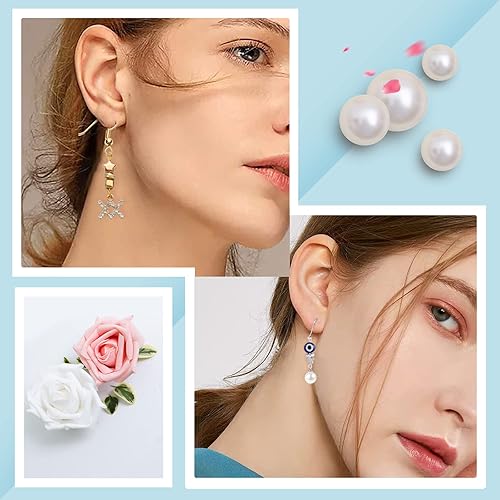 Miniatura 7 de BENBO - 1200 alfileres para la fabricación de joyas, 1200 unidades, 3 colores, alfileres de ojos abiertos, mezcla de hallazgos de joyería, bucles