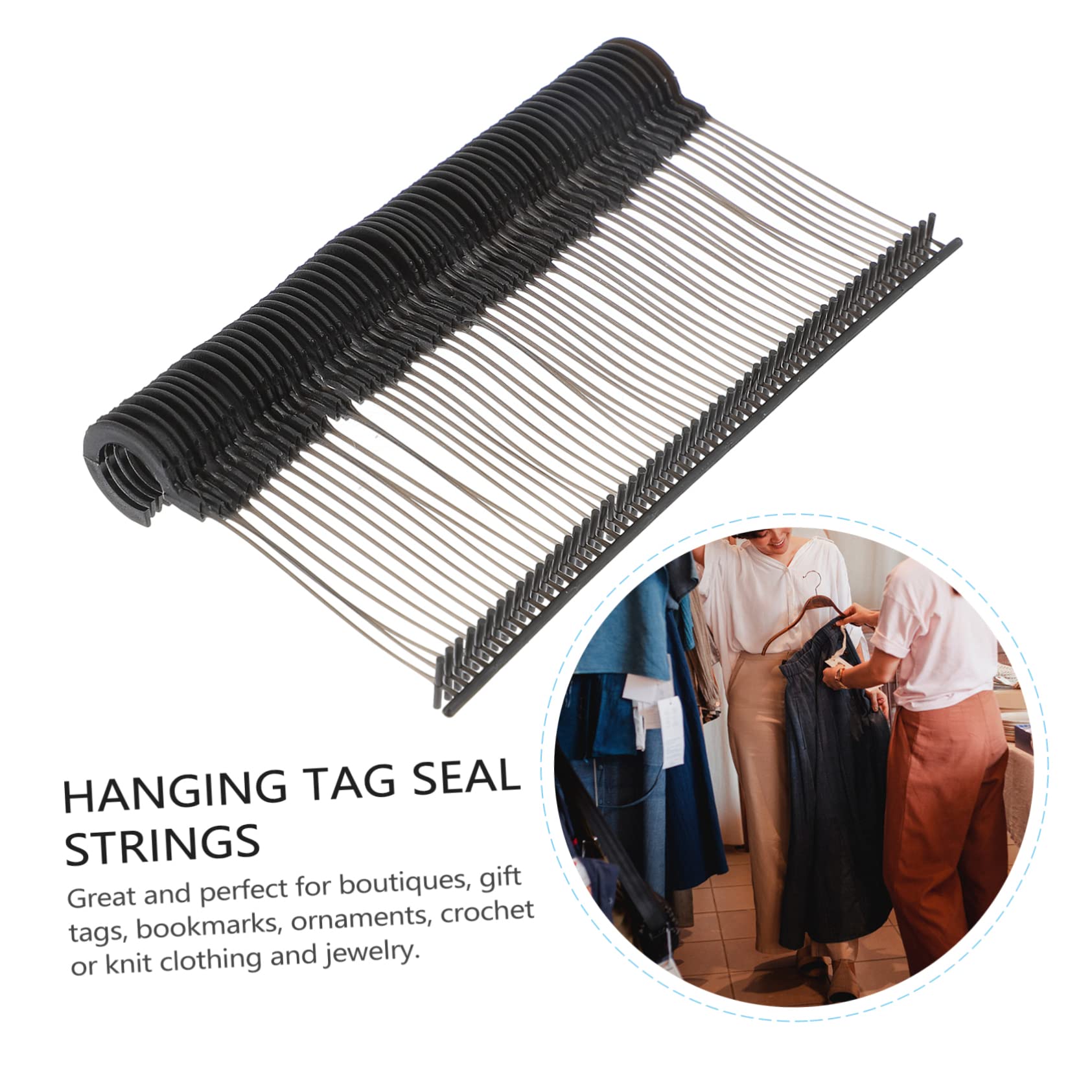 MUCKLILY 5000pcs Pin Security Loop Clothing Labels Tag Buckle Multifunctional Tag Fastener Plast- Ic j Hook Fasteners Label Tagging Hanging Tag Fasteners Hanger Hooks Black Pp