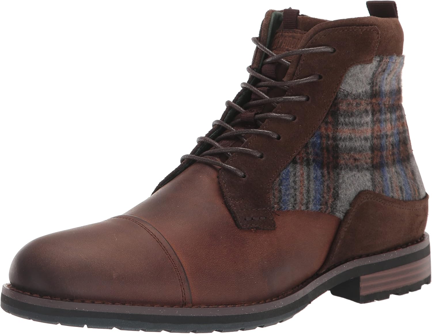 Stacy Adams Men's Octavius Cap Toe Inside Zip Boot Fashion, Brown Multi, 15