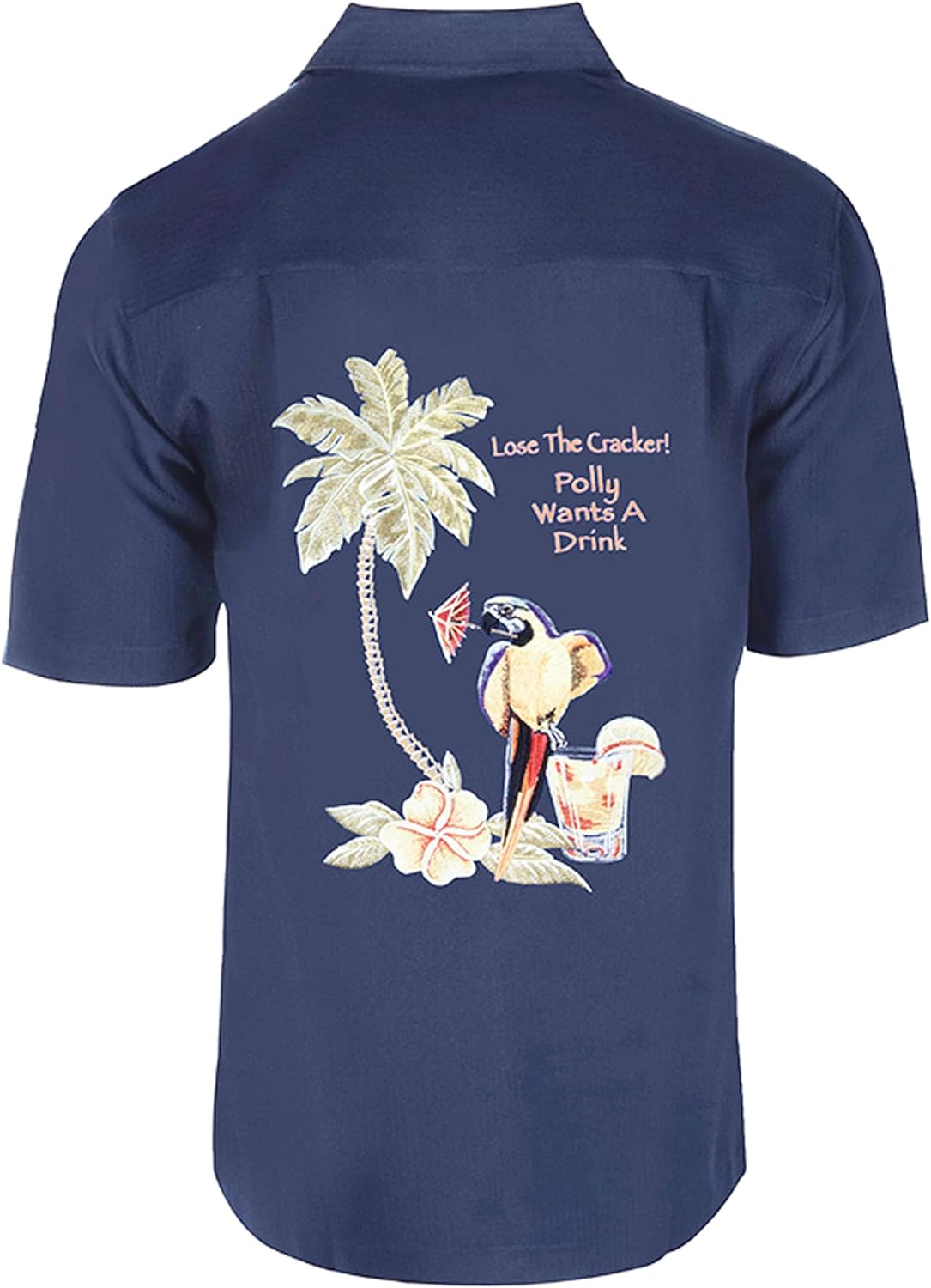 Weekender® Men's Polly's Drink Parrot Embroidered Shirt