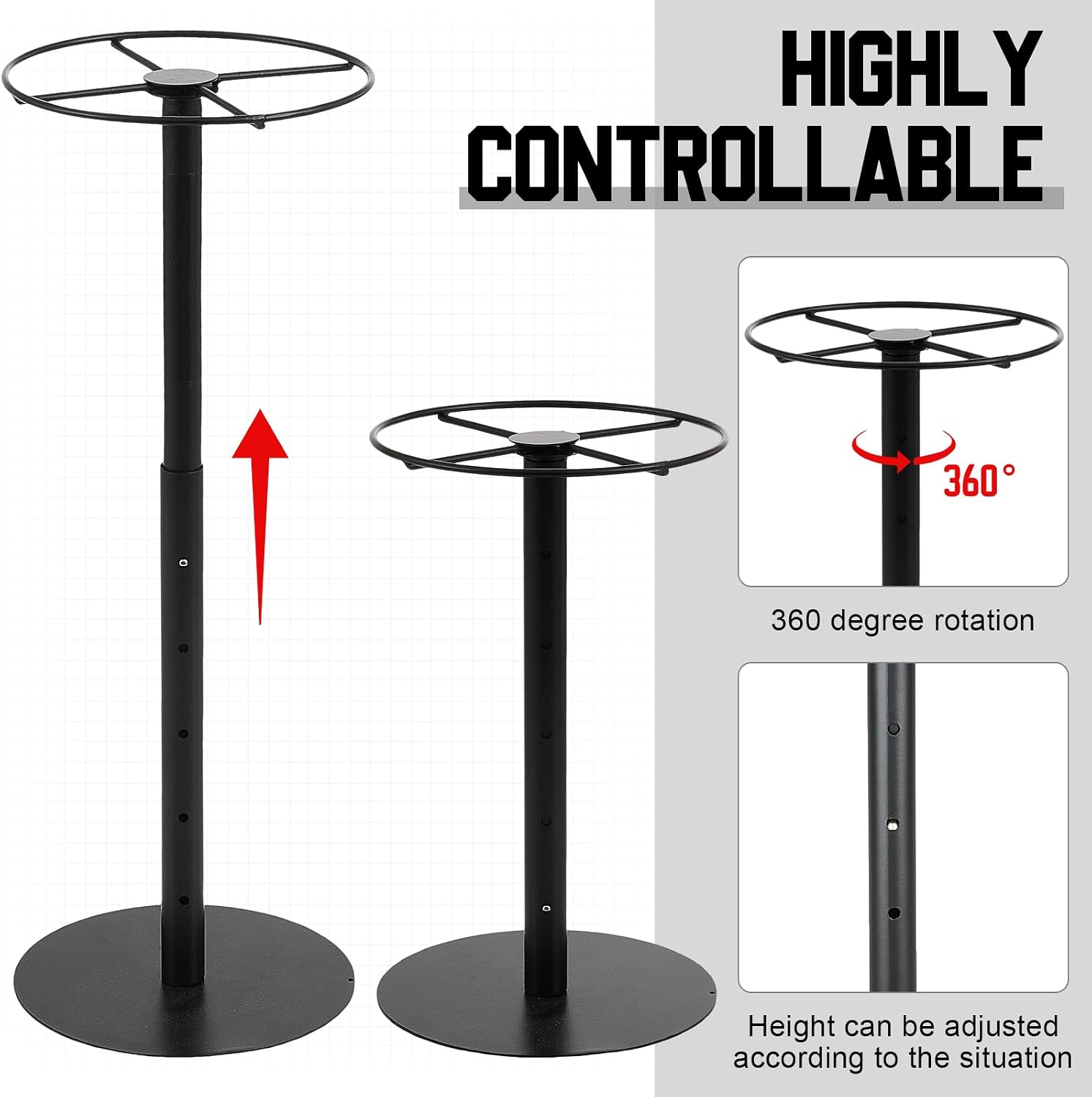 Shimeyao Medal Hanger Honor Display Rotatable Award Holder Rotating Metals Display Rack Adjustable Award Holder Stand 20+ Medals for Basketball Football Running Sports Race