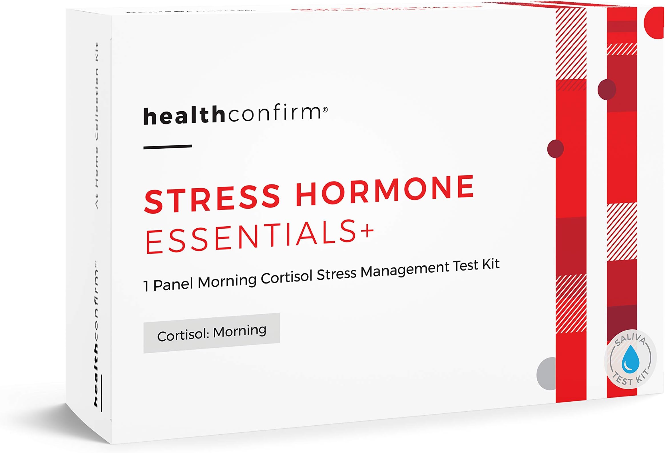 Stress Hormone Essentials - at-Home Test Kit - 1 Panel Morning Cortisol Stress Saliva Collection Test