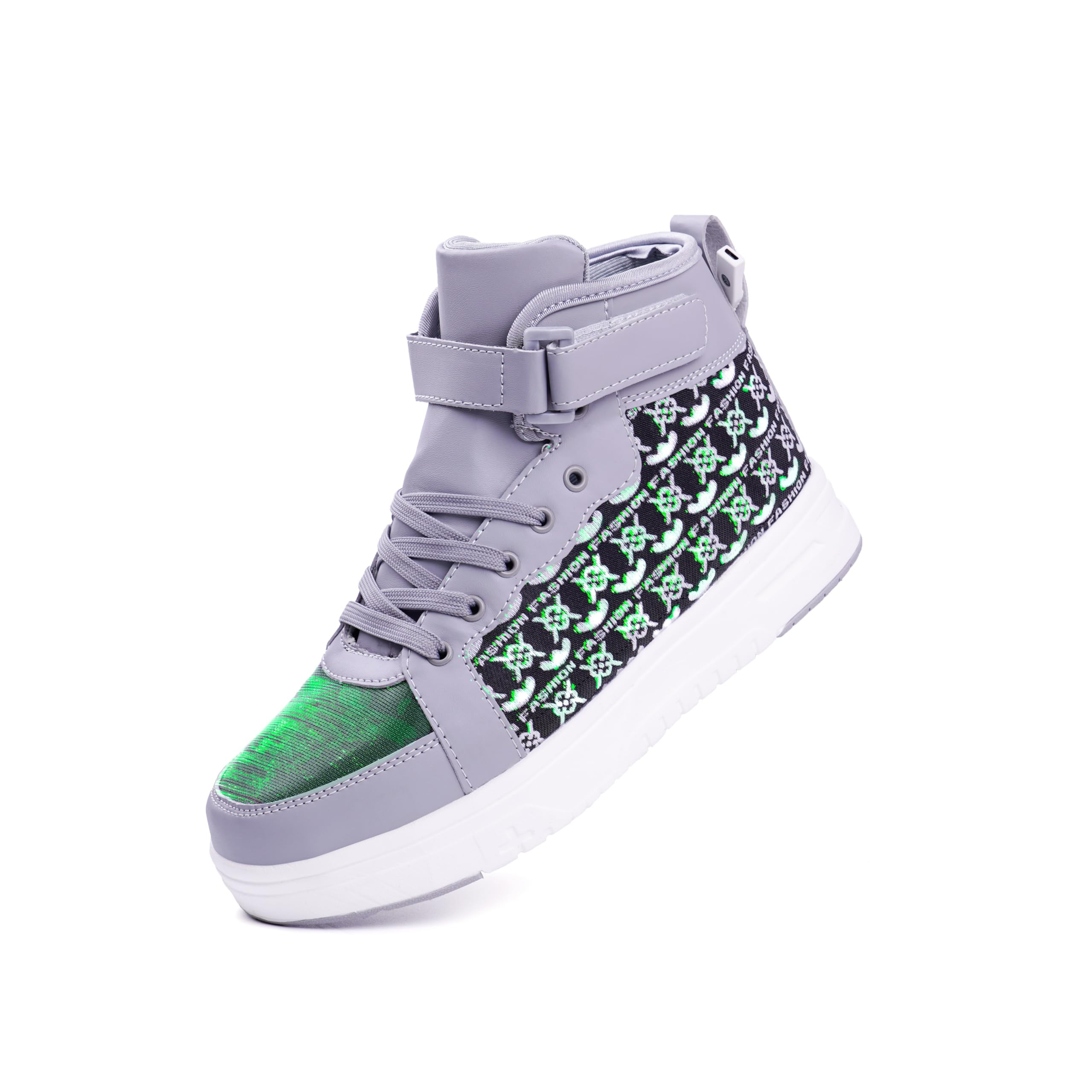 PYYIQI Led Light Up Shoes High Top Sneakers for Women Men Hip-Hop Dancing Shoes for Halloween Christmas Party with USB Charging